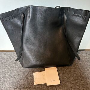 Celine medium cabas phantom bag calfskin leather black AUTHENTIC